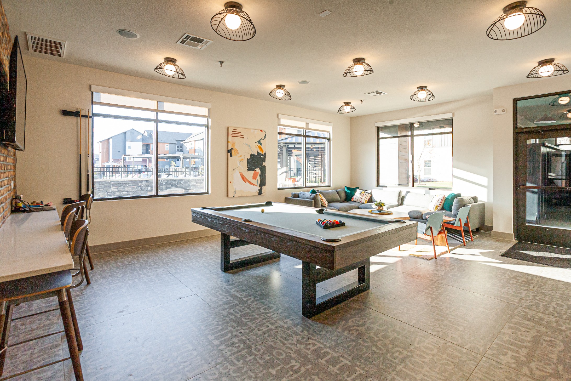 Game room with a pool table at The Tusk