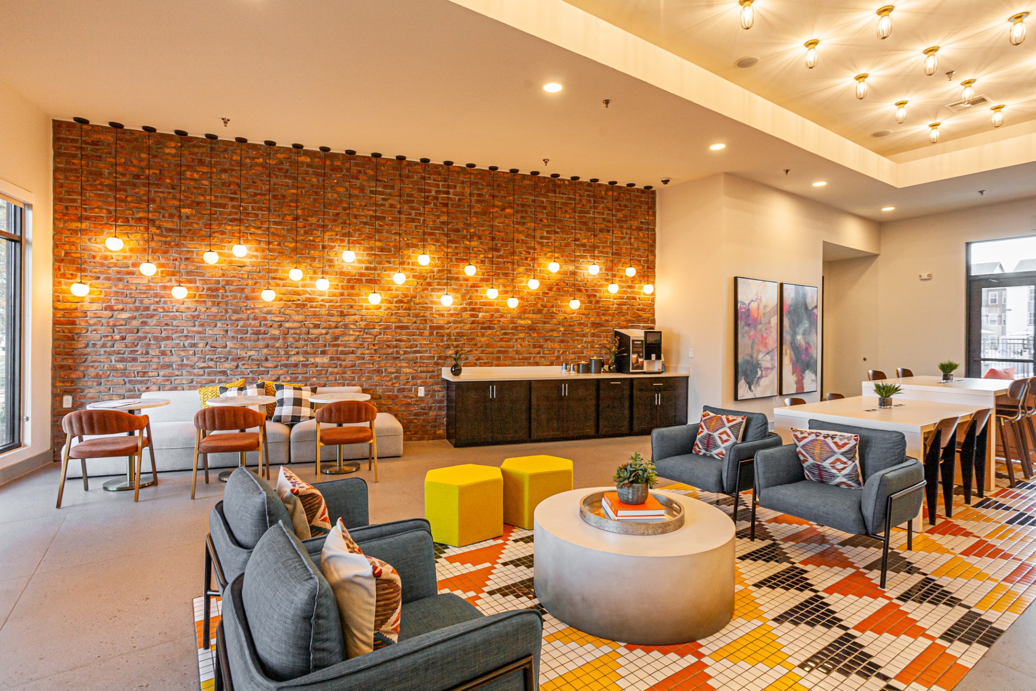 Resident lounge and coffee bar at The Tusk