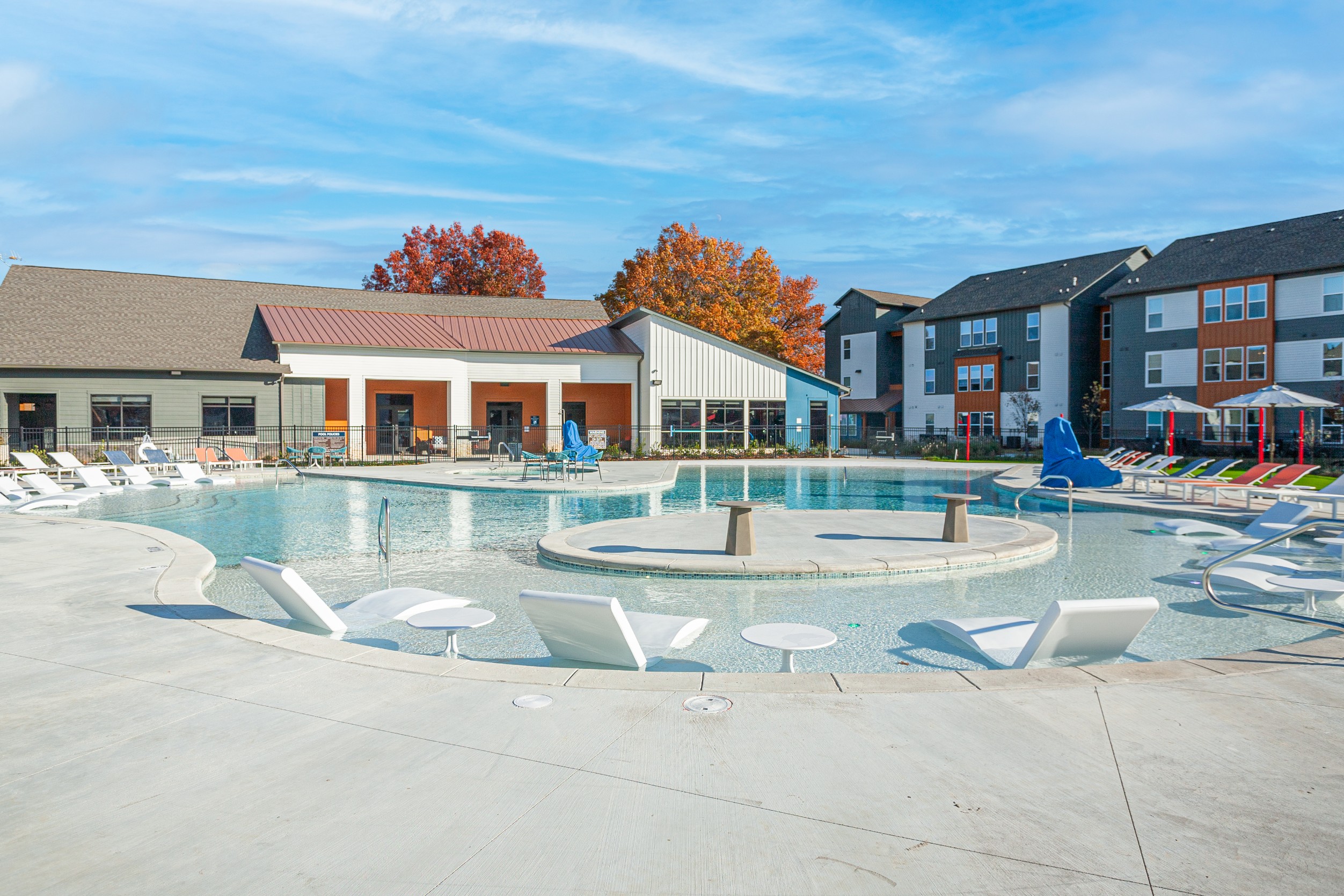 Resort style swimming pool at The Tusk